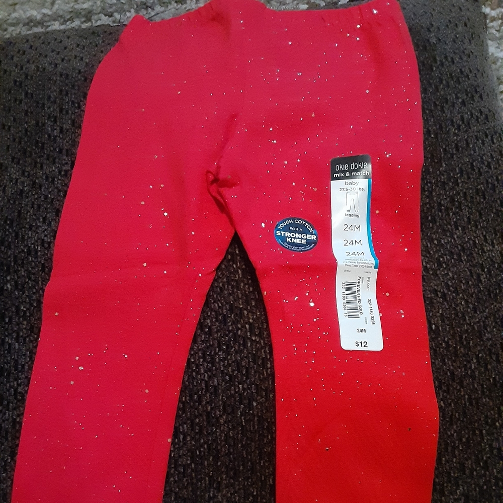 Red with gold sprinkles